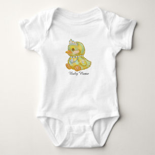 Cute Baby's Dressed Up Ducky Bodysuit