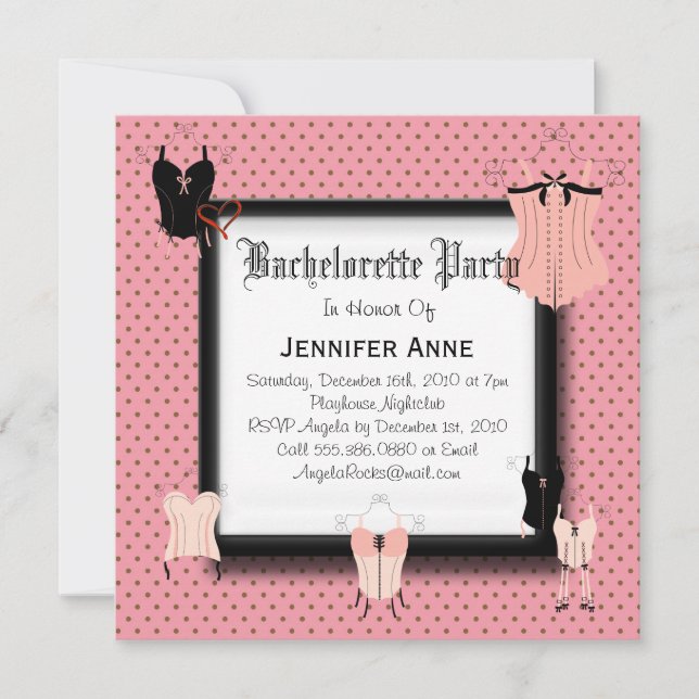 Cute Bachelorette Party Invitation (Front)