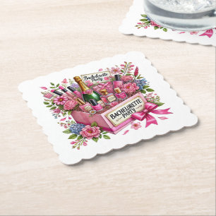 Cute Bachelorette party Paper Coaster