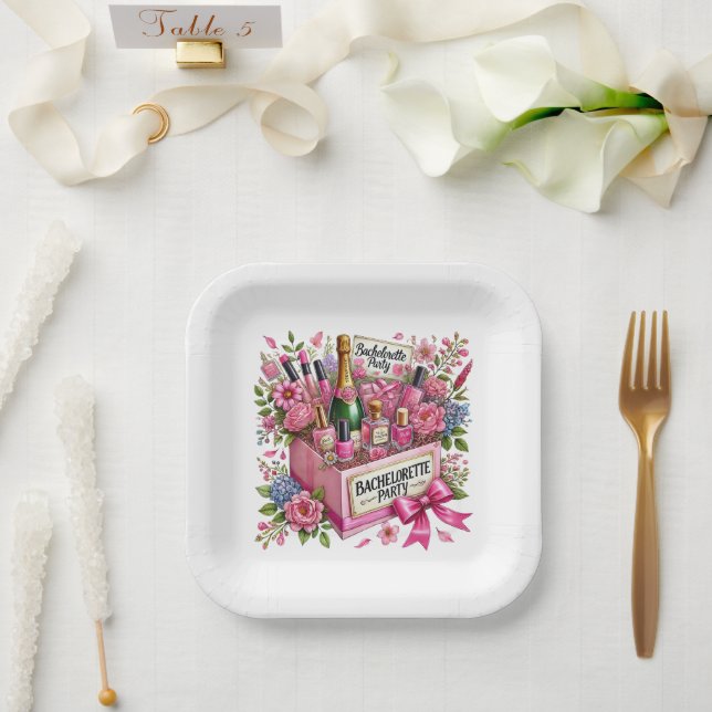 Cute Bachelorette party Paper Plate (Wedding)