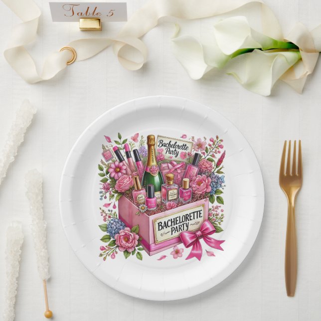 Cute Bachelorette party Paper Plate (Wedding)