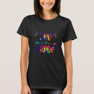 Cute Back To School 2nd Grade Teacher Tie Dye T-Shirt