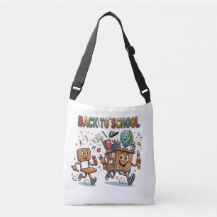 Cute Back To School Cartoon Desk and Chair Crossbody Bag