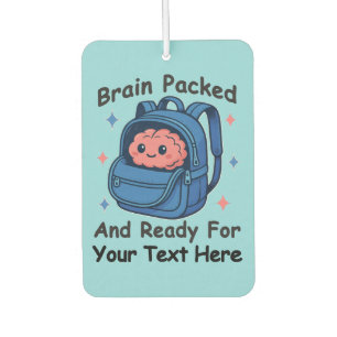 Cute Back-to-School Customisable “Brain Ready" Car Air Freshener