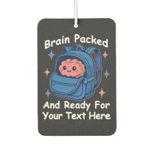 Cute Back-to-School Customisable “Brain Ready" Car Air Freshener