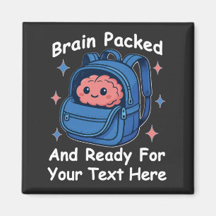 Cute Back-to-School Customisable “Brain Ready" Magnet