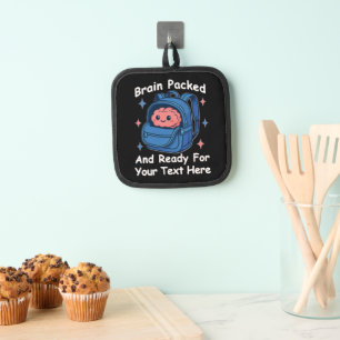 Cute Back-to-School Customisable “Brain Ready" Pot Holder