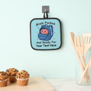 Cute Back-to-School Customisable “Brain Ready" Pot Holder