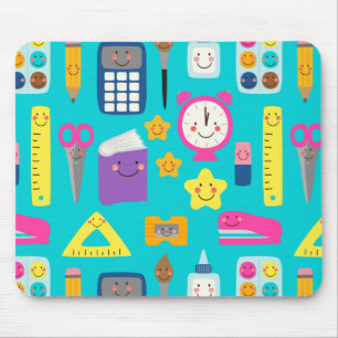 Cute Back to School Kawaii Classroom Supplies Mouse Pad