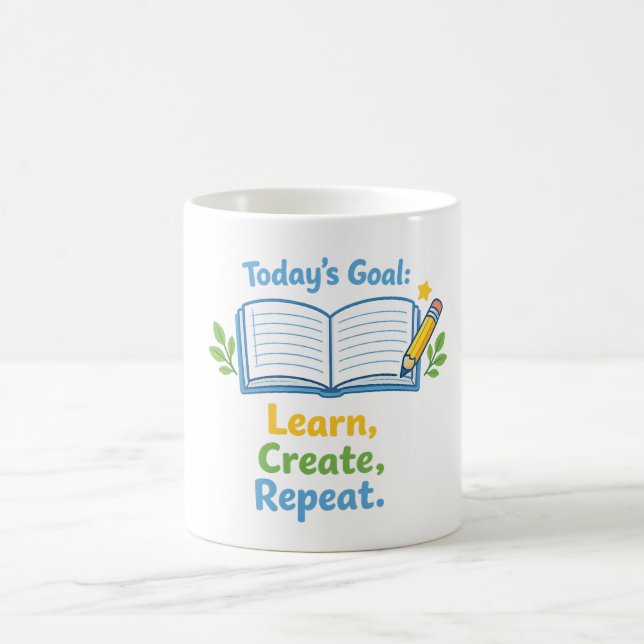  Cute Back to School Notebook Coffee Mug (Center)