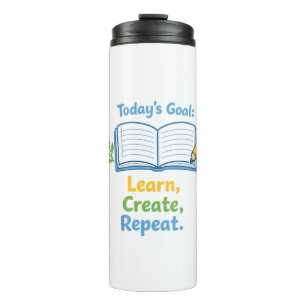 Cute Back to School Notebook Thermal Tumbler