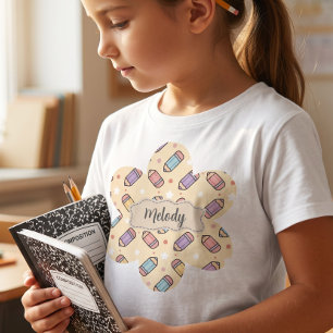 Cute Back to School Pencil Pattern T-Shirt