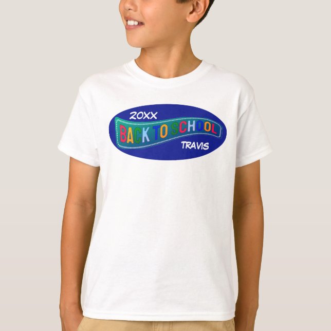  Cute Back to School Personalised T-Shirt (Front)