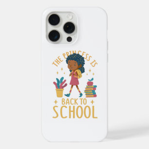 Cute Back to School Princess Girl Illustration iPhone 15 Pro Max Case