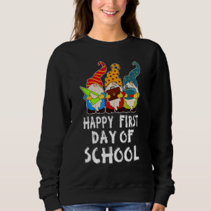Cute Back to School Teacher Gnome Happy First Day  Sweatshirt