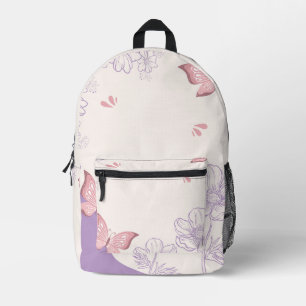 Cute backpack floral design
