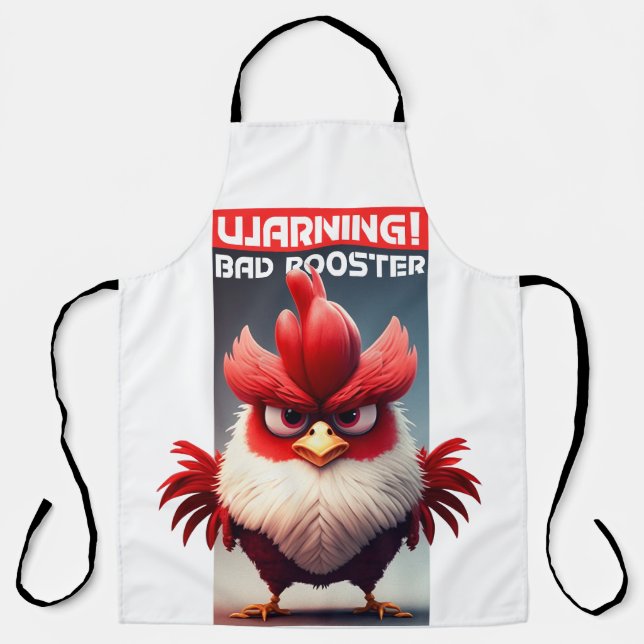 Cute Bad Rooster Apron (Front)