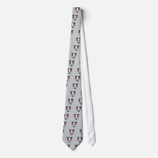 Cute Badger Face Tie (Front)