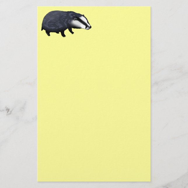 Cute badger stationery (Front)