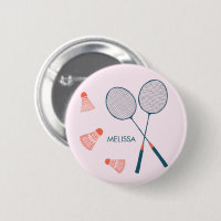 Cute Badminton Birdie Racquet CUSTOM Retro