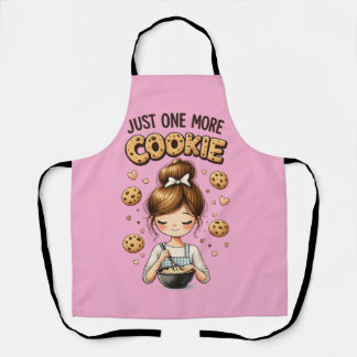 Cute Baker Girl Just One More Cookie Apron