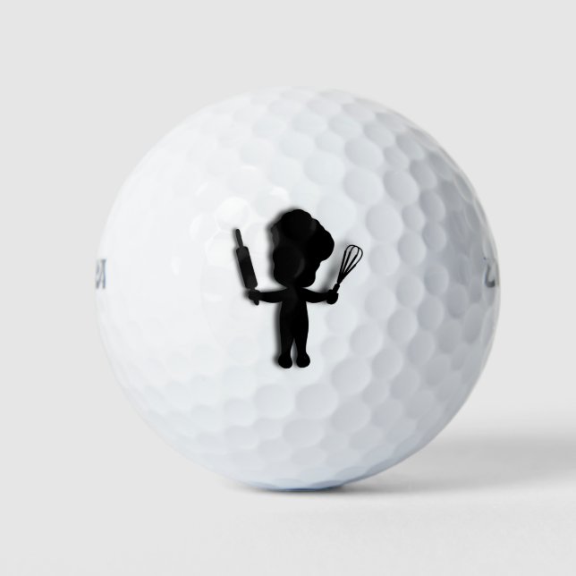 Cute Baker Golf Balls (Front)