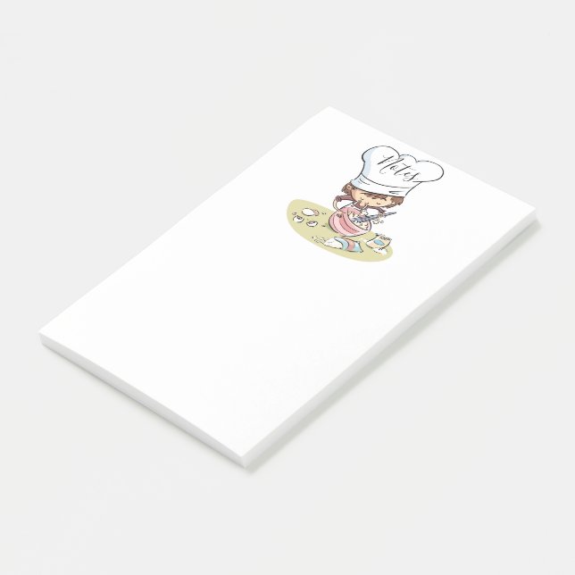 Cute Baker Post-it Notes (Angled)