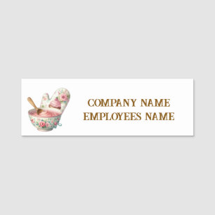 Cute Bakery add names Name Tag