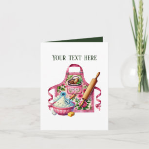 Cute Bakery apron customizable  Card