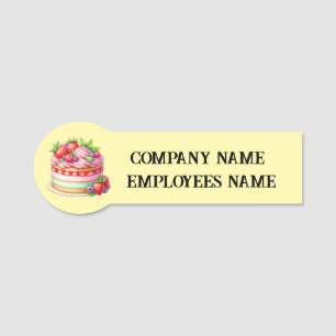 Cute bakery cake add names name tag