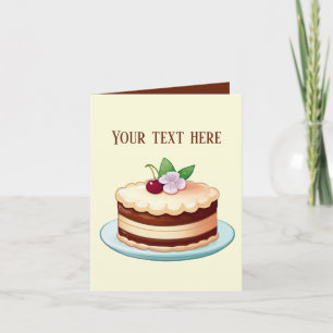 Cute Bakery cake lovers add text Card