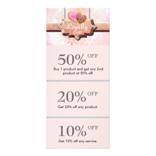 Cute Bakery Cookies Discount Loyalty Cards Pink