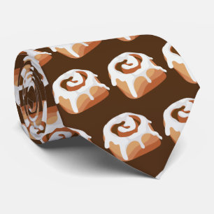 Cute Bakery iced cinnamon rolls tiled Tie