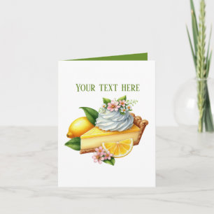 Cute Bakery lemon pie customizable Card