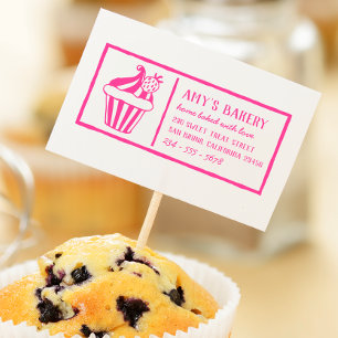 Cute Bakery Logo & Small Business Info Product Self-inking Stamp