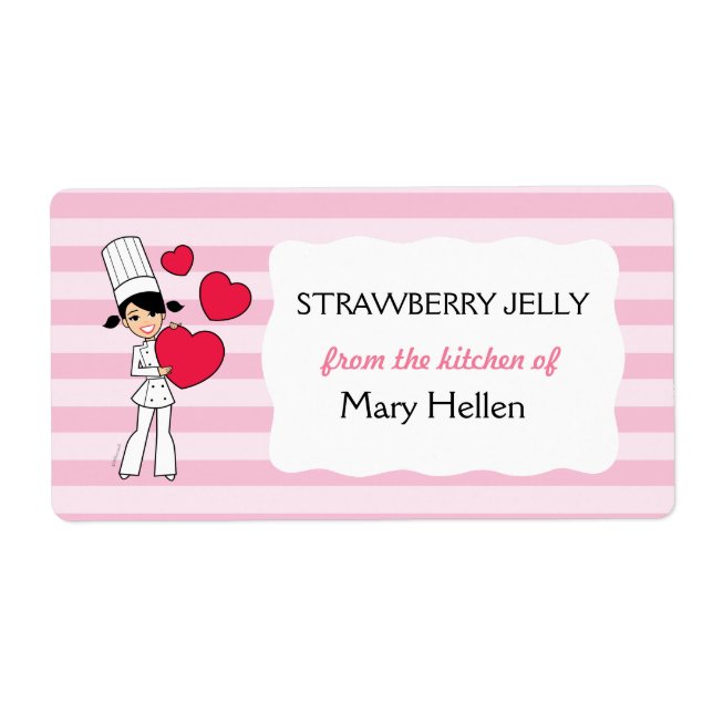 Cute Baking Labels Personalised (Front)