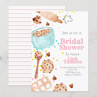 Cute baking party bridal shower invitation