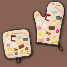 Cute Baking Utensils and Sweet Cakes Kitchen