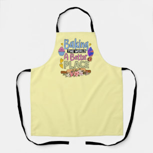 Cute baking world better place bakery apron