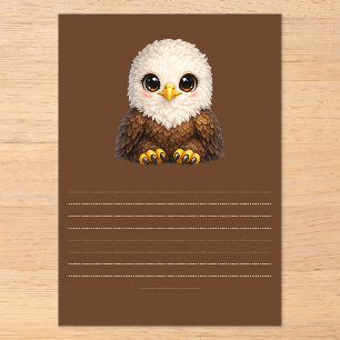 Cute Bald Eagle with Big Eyes Cosy Nature Acrylic Invitations