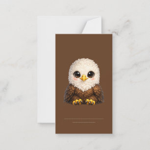 Cute Bald Eagle with Big Eyes Cosy Nature Card