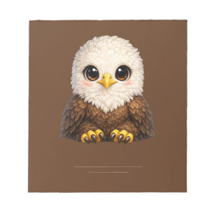 Cute Bald Eagle with Big Eyes Cosy Nature Notepad