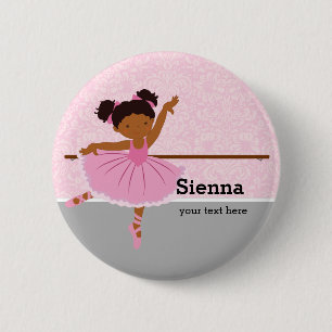 Cute Ballerina 6 Cm Round Badge