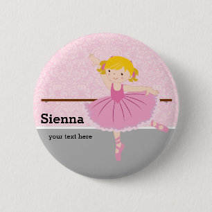 Cute Ballerina 6 Cm Round Badge