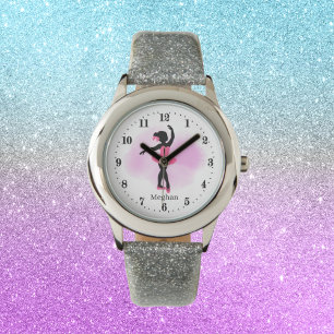 cute ballerina add name watch
