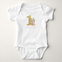 Cute Ballerina Bunny Rabbit 1st Birthday Outfit 