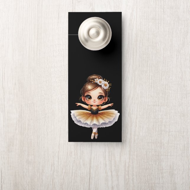 Cute Ballerina Door Hanger (On Knob)