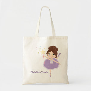 Cute Ballerina Halloween Treat Name Tote Bag