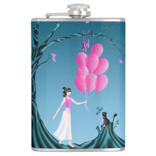 Cute Ballerina Heist Hip Flask