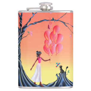 Cute Ballerina Heist Hip Flask